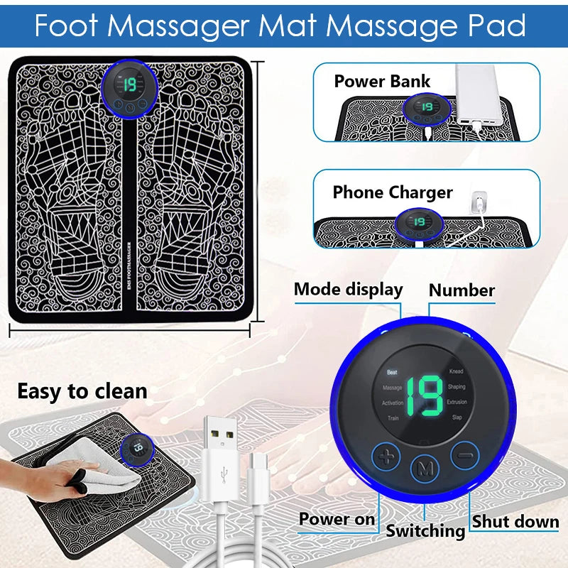 Massageador Elétrico para Os Pés Reduz Varizes